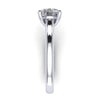 4 prong basket flush fit solitaire engagement ring from GQJ Boston