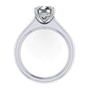 4 prong basket flush fit solitaire engagement ring from GQJ Boston