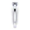 4 prong basket flush fit with airline solitaire engagement ring from GQJ Boston