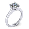 4 prong basket flush fit solitaire engagement ring from GQJ Boston
