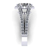 2 rows halo marquise center stone engagement ring from GQJ Boston