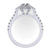 2 rows round halo with slit prong engagement ring from GQJ Boston