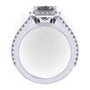 2 rows square halo engagement ring from GQJ Boston