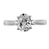 4 prong oval center solitaire engagement ring from GQJ Boston
