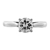 4 prong cathedral style solitaire engagement ring from GQJ Boston