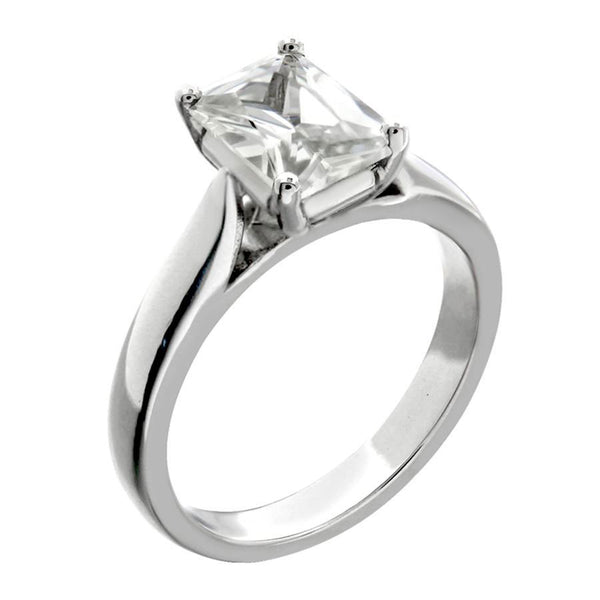4 prong emerald cut solitaire engagement ring from GQJ Boston