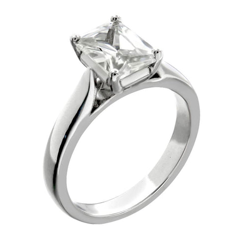 4 prong emerald cut solitaire engagement ring from GQJ Boston