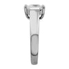 4 prong princess cut trellis solitaire engagement ring from GQJ Boston
