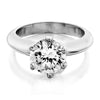 6 prong basket fit solitaire engagement ring from GQJ Boston