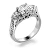 Antique vintage engagement ring with three stones from GQJ Boston