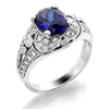 Antique ring with oval center stone from 0.70 ct engagement ring from GQJ Boston
