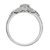 Antique ring with round center stone engagement ring from GQJ Boston