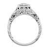 Antique ring with center stone engagement ring from GQJ Boston