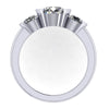 three stone bezel set engagement ring from GQJ Boston