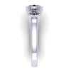 three stone bezel set engagement ring from GQJ Boston