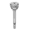 three stone with oval center and three stones sides engagement ring from GQJ Boston