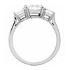 three stone princess cut engagement ring from GQJ Boston