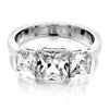 three stone princess cut engagement ring from GQJ Boston
