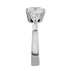 three stone with square center and trilliant sides engagement ring from GQJ Boston