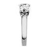 three stone trellis with same size stone engagement ring from GQJ Boston