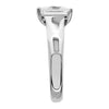 4 prong princess cut trellis with flush fit shank solitaire engagement ring from GQJ Boston