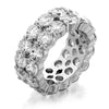 GoldQuest Jewelers in Boston 2 rows shared prong set eternity wedding band