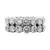 GoldQuest Jewelers in Boston 2 rows shared prong set eternity wedding band