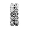 GoldQuest Jewelers in Boston 2 rows shared prong set eternity wedding band