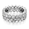 GoldQuest Jewelers in Boston 2 rows shared prong set eternity wedding band