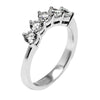 GoldQuest Jewelers in Boston shared prong set curved wedding band