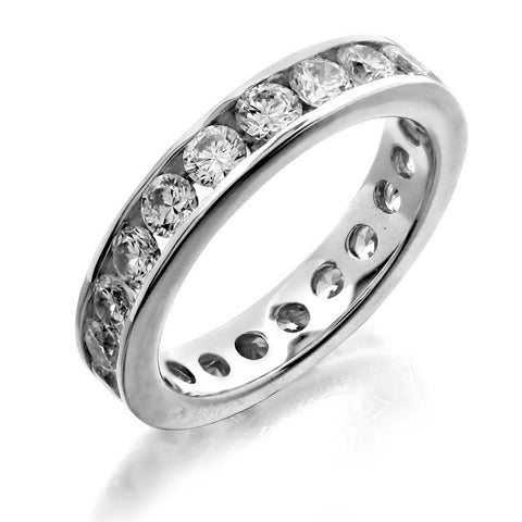 GoldQuest Jewelers in Boston channel set eternity wedding band