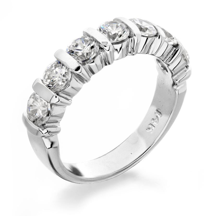 GoldQuest Jewelers in Boston diamond row bar set wedding band