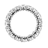 Eternity wedding band with shared prong from GoldQuestJewelers jewelry store in Boston