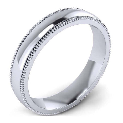 GoldQuest Jewelers in Boston classic platinum 3 mm wedding band with milgrain