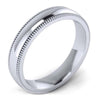 GoldQuest Jewelers in Boston classic platinum 3 mm wedding band with milgrain