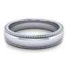 GoldQuest Jewelers in Boston classic platinum 3 mm wedding band with milgrain