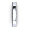 GoldQuest Jewelers in Boston classic platinum 3 mm wedding band with milgrain