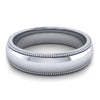 GoldQuest Jewelers in Boston classic platinum 4 mm wedding band with milgrain