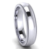 GoldQuest Jewelers in Boston classic platinum 5 mm wedding band with milgrain