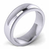 GoldQuest Jewelers in Boston classic platinum 6 mm wedding band with milgrain