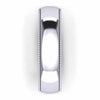GoldQuest Jewelers in Boston classic platinum 6 mm wedding band with milgrain