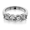 GoldQuest Jewelers in Boston shared prong 4 stones diamond wedding band