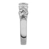 GoldQuest Jewelers in Boston shared prong 4 stones diamond wedding band