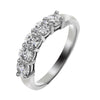 GoldQuest Jewelers in Boston shared prong set curved wedding band