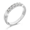 GoldQuest Jewelers in Boston shared prong diamond bezel on the side wedding band
