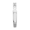 GoldQuest Jewelers in Boston shared prong diamond bezel on the side wedding band