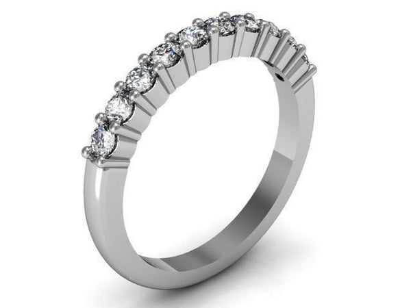 GoldQuest Jewelers in Boston Diamond shared prong set wedding band