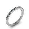 GoldQuest Jewelers in Boston split prong half way diamond wedding band