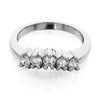 GoldQuest Jewelers in Boston three prong set curved matching wedding band