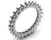 GoldQuest Jewelers in Boston u-shaped prong set eternity wedding band
